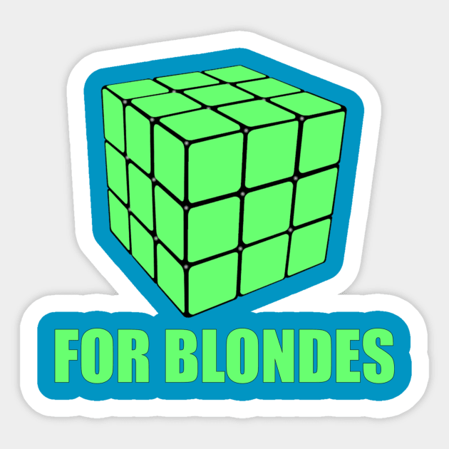 Rubik Cube for Blondes Sticker by ilola